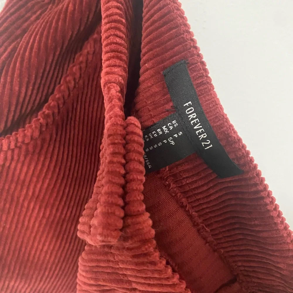Forever 21 Red Corduroy High-Waist Women’s Shorts
